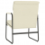 Krzesło wypoczynkowe, kremowe, 55x64x80 cm, sztuczna skóra