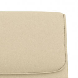 Ławka, kremowa, 100x64x80 cm, obita tkaniną