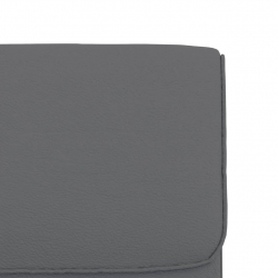 Krzesło wypoczynkowe, szare, 55x64x80 cm, sztuczna skóra