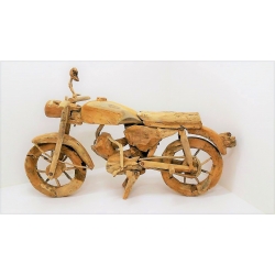 Motocykl z drewna tekowego skala 1:1