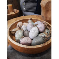 Jajo rustykalne drewniane zawieszka Miętowy