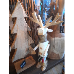 Renifer Łoś Figurka Świąteczna w ubranku 51cm