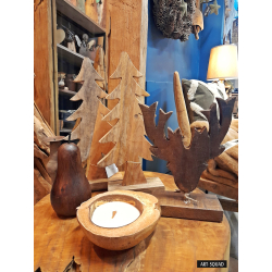 Jabłko drewaniane Wysokie  dekoracja z drewna XL