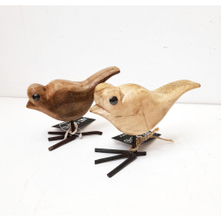 Ptak z drewna egzotycznego Dekoracja S