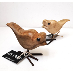 Ptak z drewna egzotycznego Dekoracja S