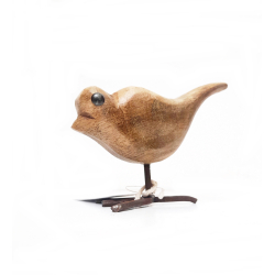 Ptak z drewna egzotycznego Dekoracja S