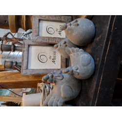 Kura betonowa dekoracja Vintage 10cm Grafit