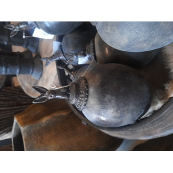 Jajo szklane wiszące metaliczne Stare Złoto Czarny