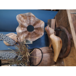 Ptak z drewna mango Dekoracja 22cm