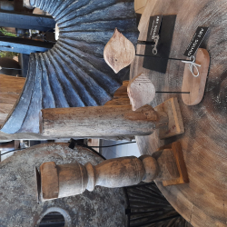 Ptaki Paszki  z drewna mango Dekoracja stojąca 25cm