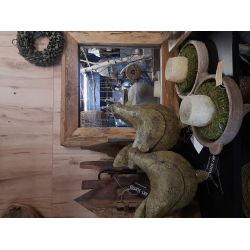 Lustro w ramie z drewna tekowego 50x50cm