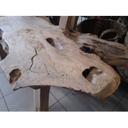 Ławka z oparciem z drewna egzotycznego 140cm
