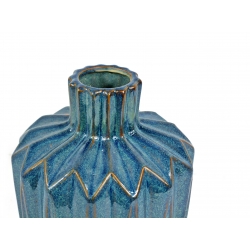 Wazon ceramiczny geometryczny Niebieski