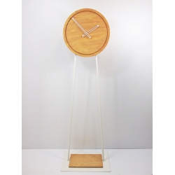 Duży zegar stojący w stylu skandynawskim 152 cm biały