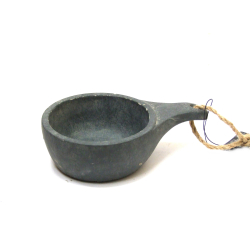 Misa gliniana Świecznik podstawka na Świece S Grafit