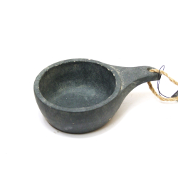 Misa gliniana Świecznik podstawka na Świece S Grafit