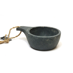 Misa gliniana Świecznik podstawka na Świece S Grafit