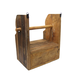 Stojak kuchenny z szufladką Półka wisząca drewno egzotyczne 36x30cm