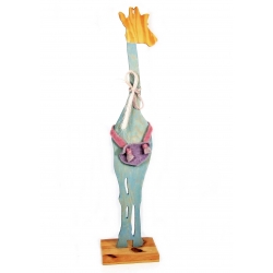 Żyrafa drewniana stojąca dekoracja 90cm