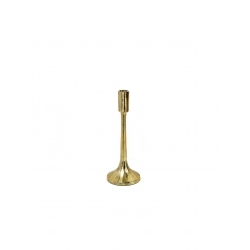 Świecznik metalowy złoty 26 cm