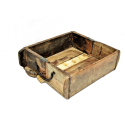 Skrzynka szufladka ze starego drewna Brązowa