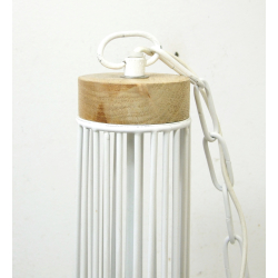 Lampa wisząca metalowa ażurowa LOFT Biała 75cm