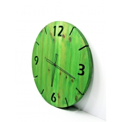 Zegar drewniany zielony 58 cm