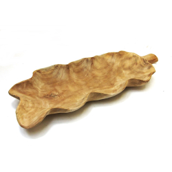 Liść z drewna tekowego Patera 59cm
