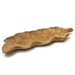 Liść z drewna tekowego Patera 59cm