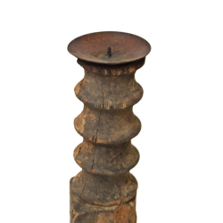Świecznik drewniany w starym stylu 33cm