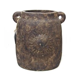 Wazon ceramiczny gliniany rustykalny z uszami XL