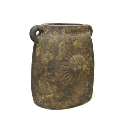 Wazon ceramiczny gliniany rustykalny z uszami XL