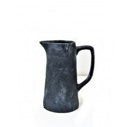 Wazon dzbanek ceramiczny Czarny S