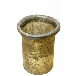 Lampion szklany Wazon metaliczne złoto XL