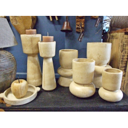 Wazon betonowy ceramiczny Kremowy Beżowy Boho 22cm