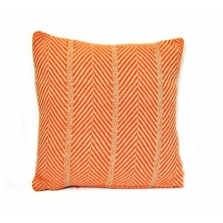 Poduszka dekoracyjna wzory 40x 40cm pomarańczowa/beżowa
