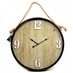 Zegar w metalowej ramie na sznurze Loft 60 cm