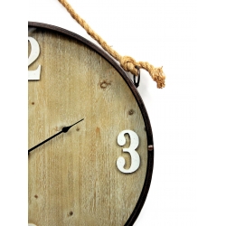 Zegar w metalowej ramie na sznurze Loft 60 cm