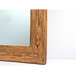 Lustro w ramie z drewna tekowego 60 x 60 cm