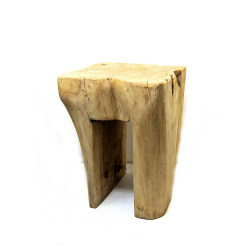 Stołek taboret stolik z drewna tekowego