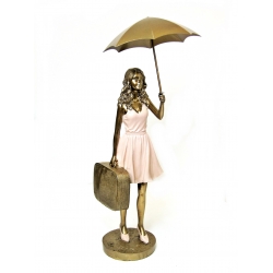 Rzeźba Figurka Kobieta z Parasolką