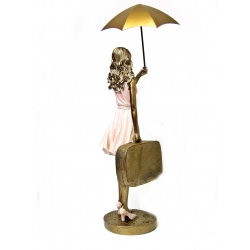 Rzeźba Figurka Kobieta z Parasolką