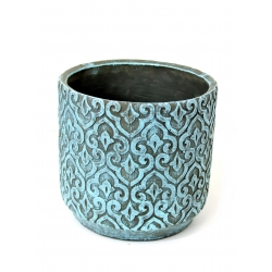 Osłonka ceramiczna/wazon marokański niebieski  18cm