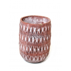 Osłonka ceramiczna/wazon bordowa 20cm