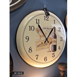 Zegar metalowy  Vintage Wino 60cm
