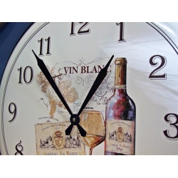 Zegar metalowy  Vintage Wino 60cm