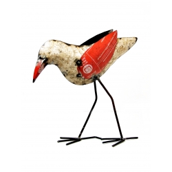 Ptak metalowy z recyclingu 33cm