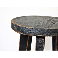 Stołek taboret z drewna egzotycznego WYSOKI CZARNY