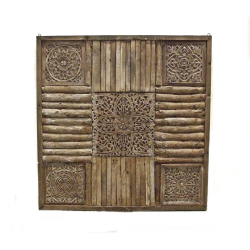 Panel ścienny dekoracyjny Obraz drewniany rzeźbiony 120x120cm