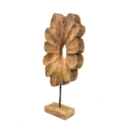 Kwiat Rzeźba z drewna mango 55cm